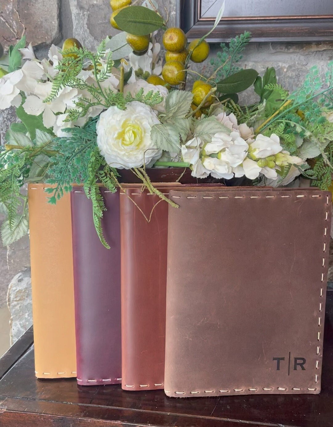 Large Leather Composition Notebook Cover With a Standard Refillable 9. ...