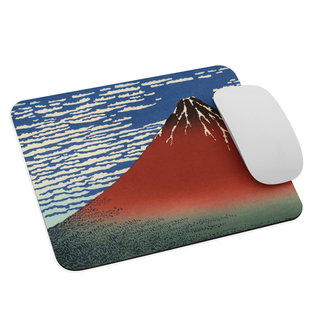 Mount Fuji Vintage Japanese Art Mouse Pad Katsushika Hokusai Etsy Canada