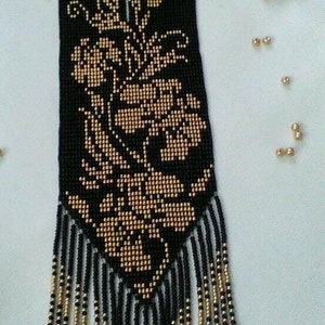 Ukrainian gerdan,Traditional Necklace,Beaded handmade,beaded Necklace,Ukrainian jewelry,long Necklace flok Ukrainian Nacklace, with earrings