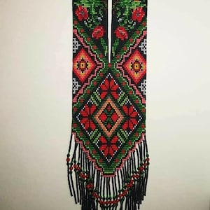 Ukrainian Gerdan Necklace |Chunky|Ethnic |Tribal |Ukrainian Necklace |Unique |African Woman Necklace with earring,for gifted