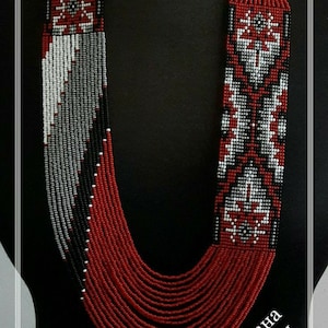 Ukrainian Gerdan Necklace |Chunky|Ethnic |Tribal |Ukrainian Necklace |Unique |African Woman Necklace with earring,for gifted