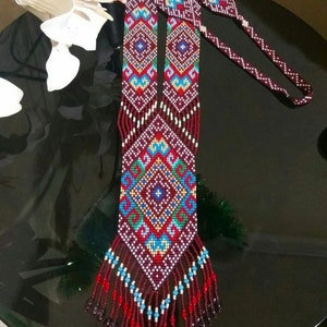 Ukrainian Gerdan Necklace |Chunky|Ethnic |Tribal |Ukrainian Necklace |Unique |African Woman Necklace with earring,for gifted