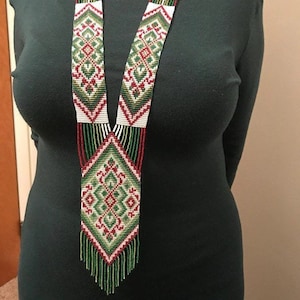 Ukrainian Gerdan Necklace |Chunky|Ethnic |Tribal |Ukrainian Necklace |Unique |African Woman Necklace with earring,for gifted