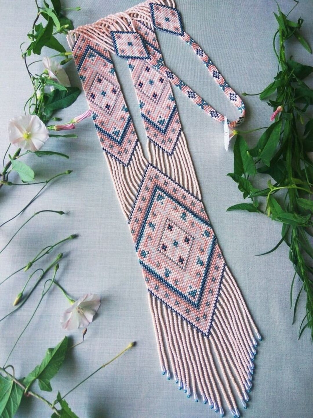 Multi Color Beaded Necklace/unique Necklace/garden With National/indian ...