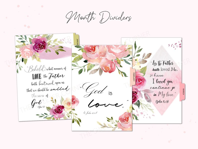 2026 Christian Planner A5, Printable Faith Planner 6 Ring Binder Insert ...