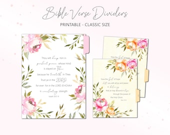 Printable Christian Planner Dividers: Faith Planner Inserts, Classic ...