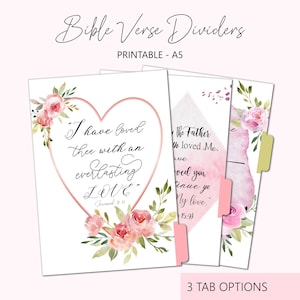 Pannelli di fede stampabili in formato A5: inserti per planner cristiani con versetti della Bibbia