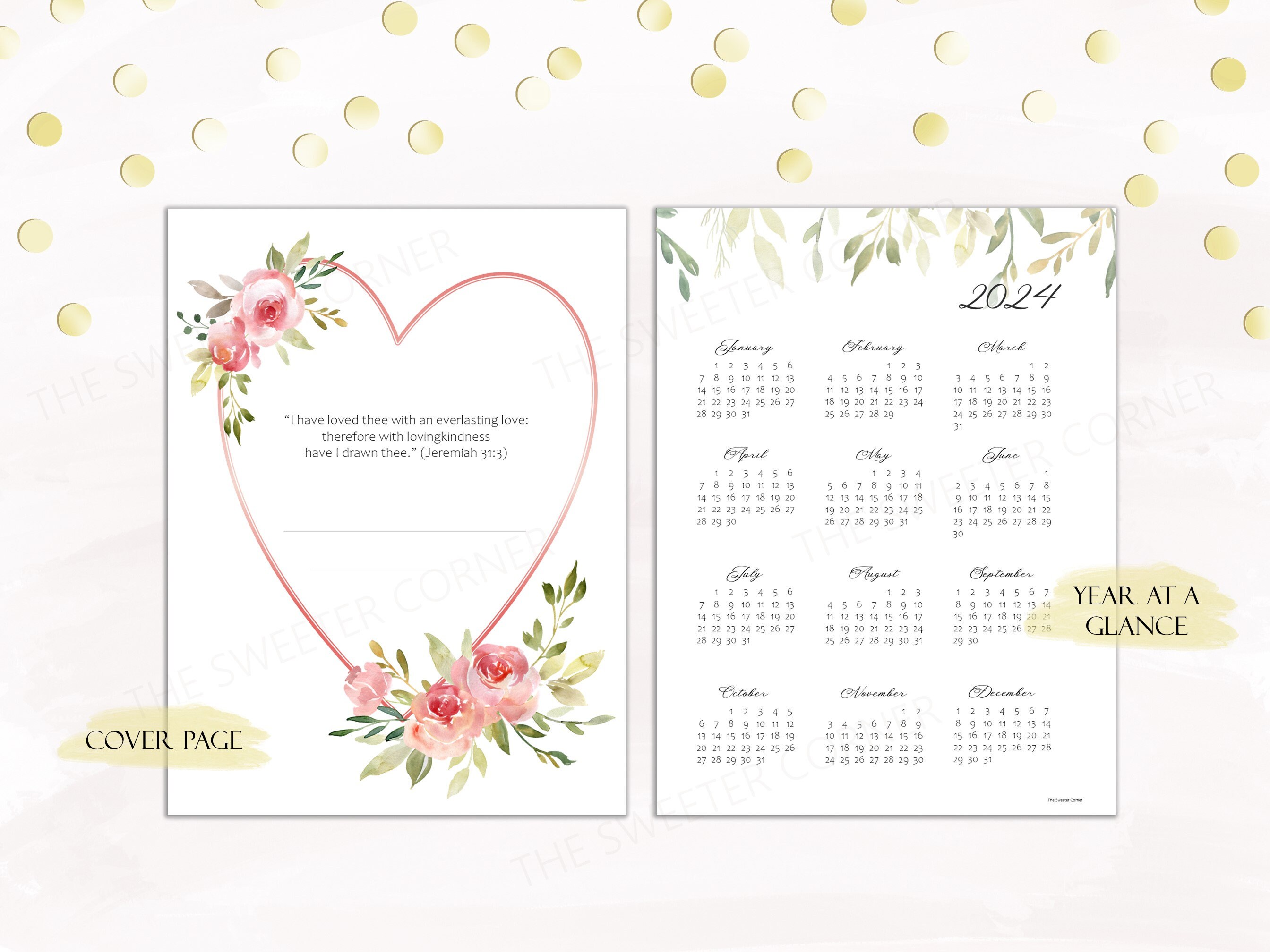 Printable Christian Planner 2024 Classic Size Faith Planner Christian ...
