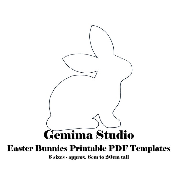 Easter Bunny PDF Printable Templates