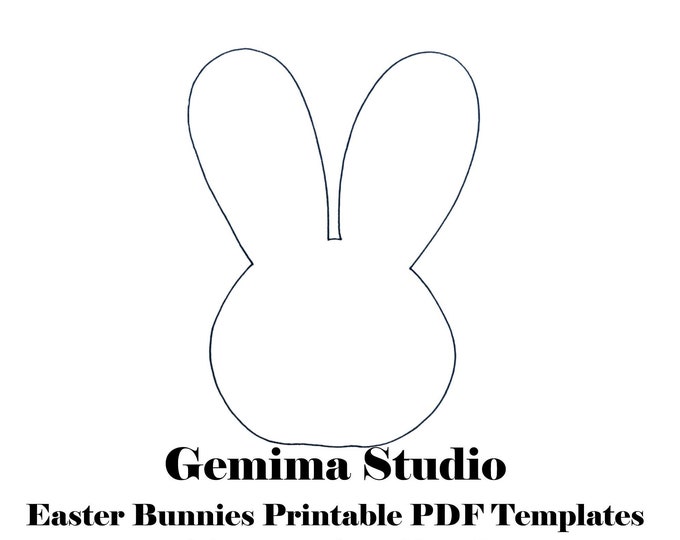 Easter Bunny Pdf Printable Templates Etsy