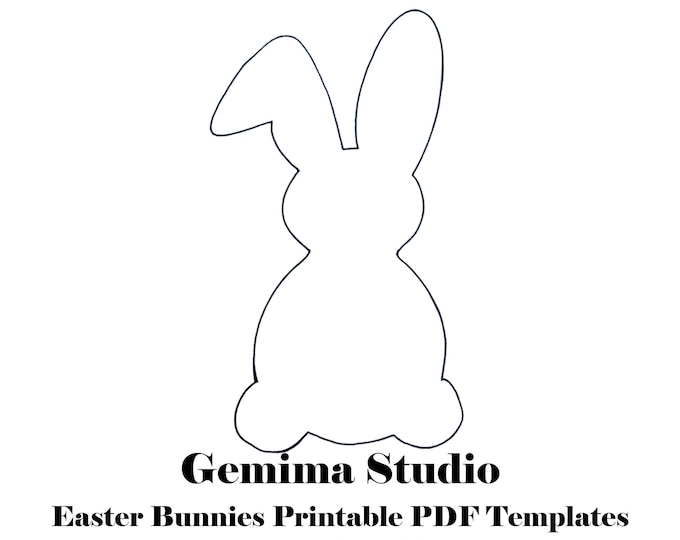 Easter Bunny Pdf Printable Templates Etsy