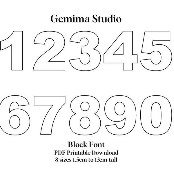 Mosaic Numbers Template Etsy