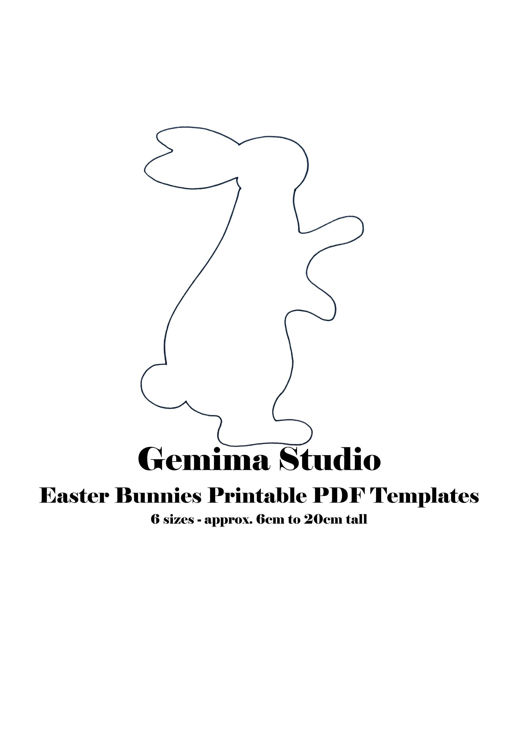 Easter Bunny PDF Printable Templates - Etsy