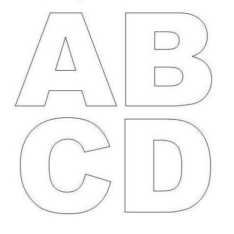 A to Z Block Letter Templates Upper Lower Case PDF Download Etsy