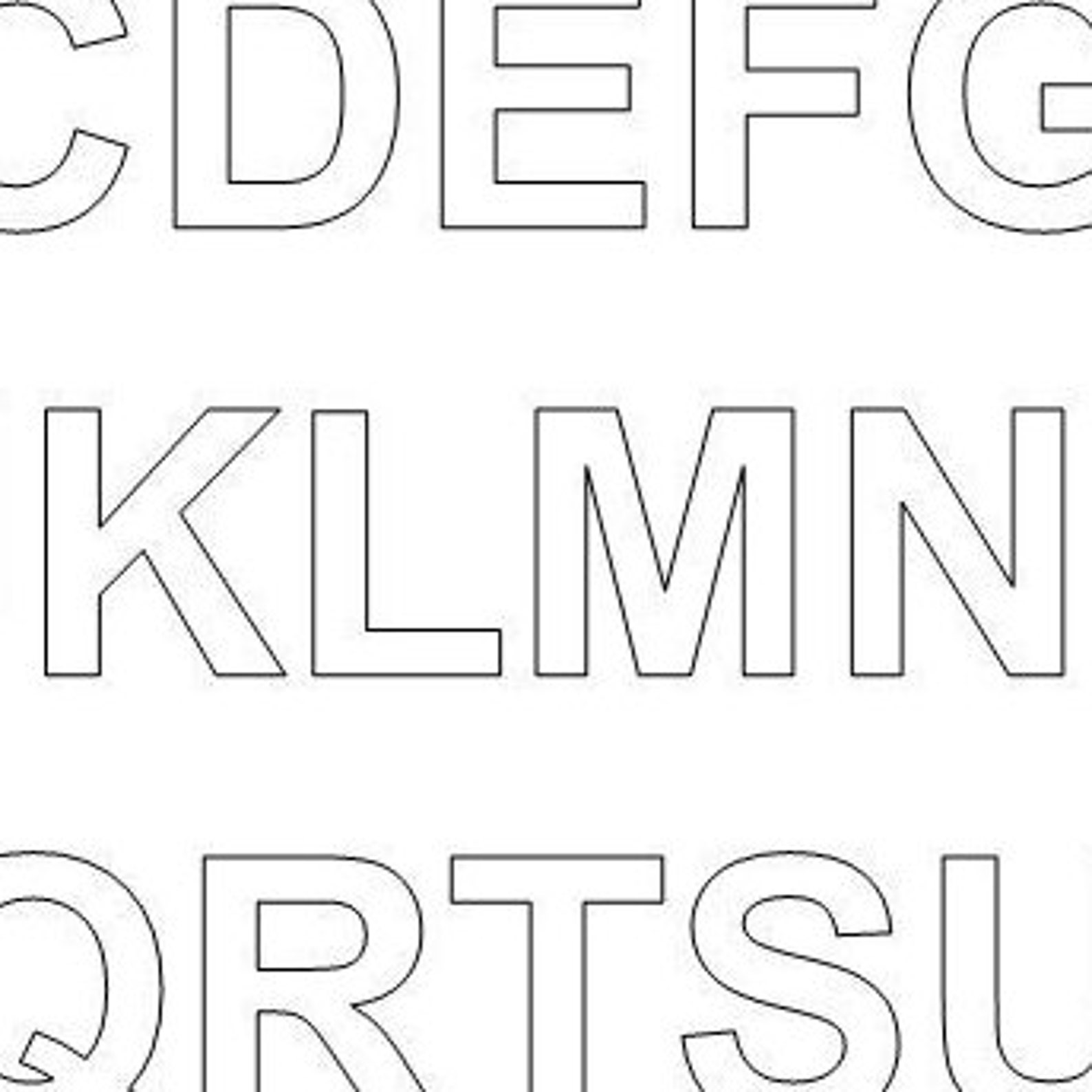 A to Z Block Letter Templates Upper Lower Case PDF Download Etsy