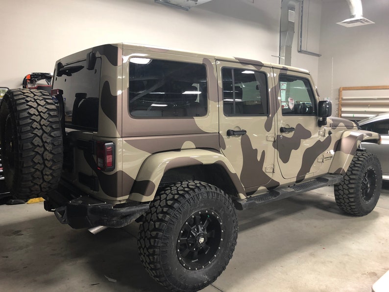 Camo Print for Jeep Wrangler Military Style Camo Decals, Full Body