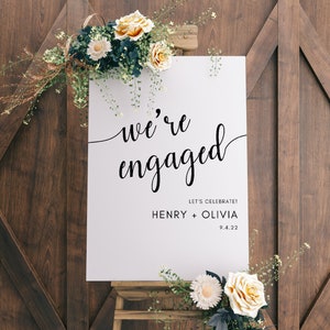 Engagement Party Sign | Engagement Party | Wedding Planning | Engagement Party Welcome Sign | Engagement Sign | Digital Download | Template