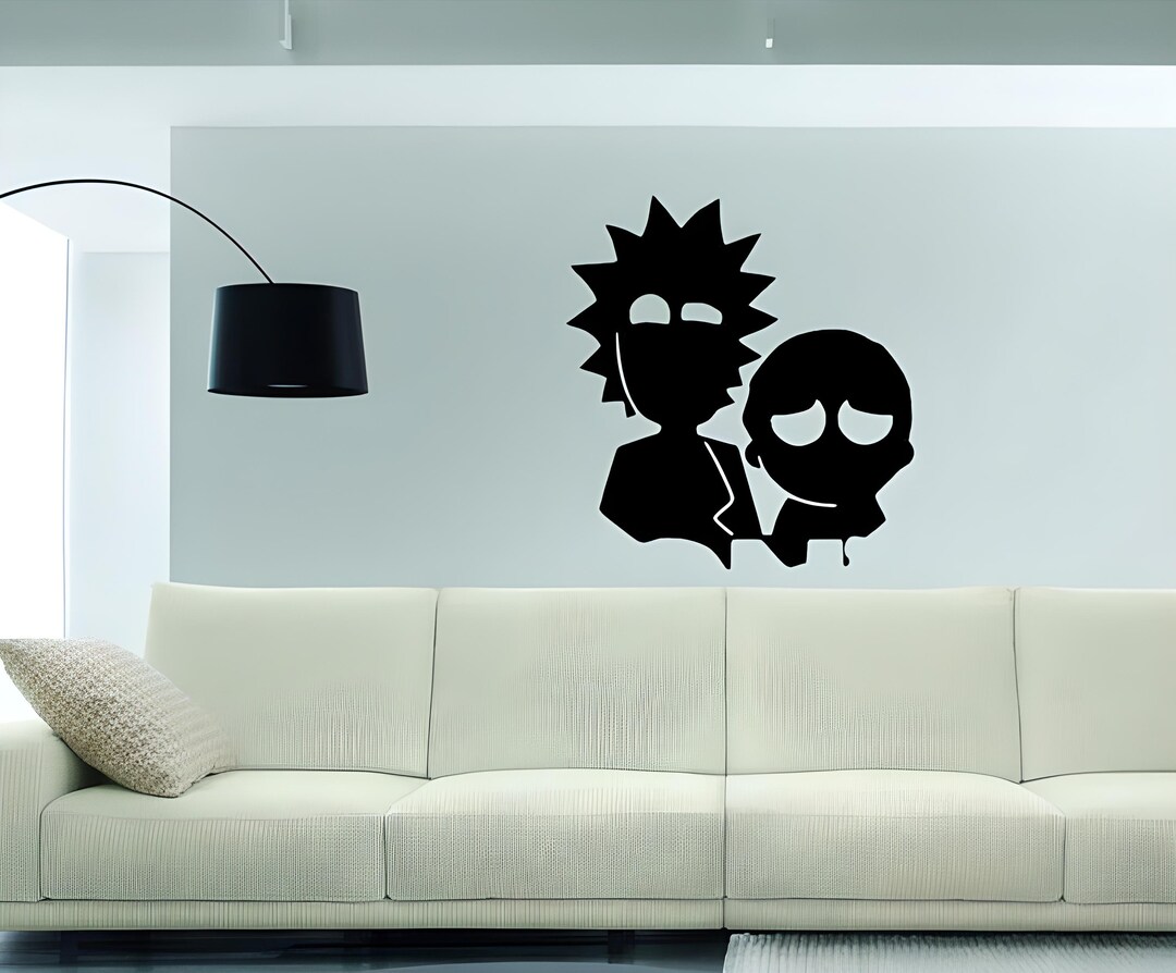 Rick and Morty Metal Wall Art // Wall Art // Home Decor // Etsy