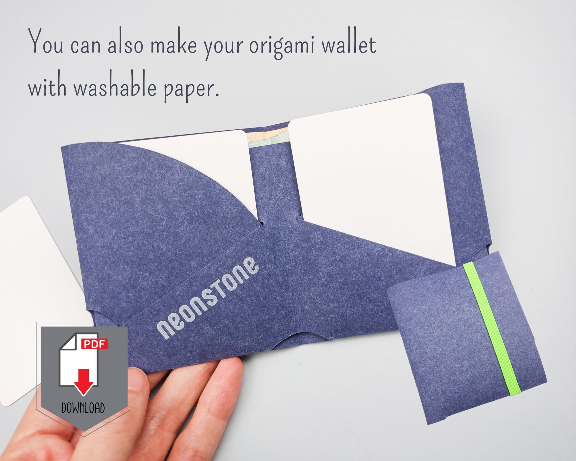 Paper Wallet Template.pdf Origami Wallet Pattern, Leather Wallet Template PDF, DIY Wallet ...