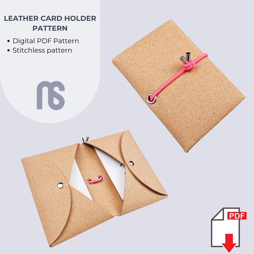 Card Holder Pattern PDF, DIY Leather Card Case, Credit Card Wallet