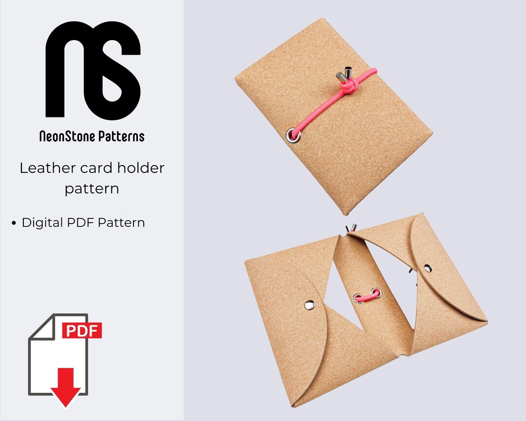 Card Holder Pattern PDF DIY Leather Card Case Credit Card Etsy