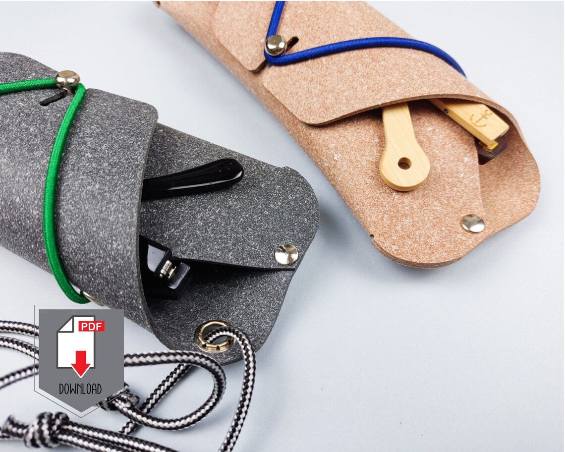 Leather Glasses Case Pattern PDF Download Pattern for Etsy