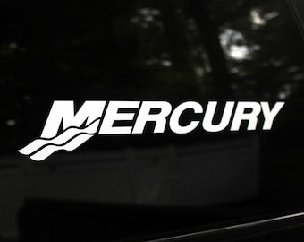 Mercury Outboard Motor Boat Decals SET OF 2 Vinyl Decal Stickers