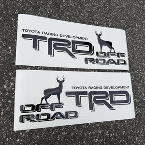 TRD Deer Hunting Offroad Toyota Racing Development Camping 4x4 Offroad Toyota Tacoma Bed Tailgate Decal Stripe Multi-Color Vinyl Sticker