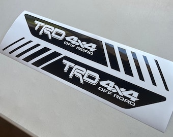 2-Pack TRD 4x4 Off-Road Decals For Toyota Tacoma/Tundra - Custom Color, Vinyl, 21" X 3"