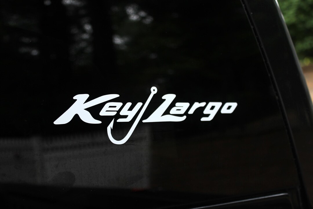 2x Key Largo Boats Trailer Vintage Fishing Hull Marine Decals Stickers ...