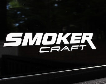 Smoker Craft Boat Decals WHITE SET OF 2 Vinyl Decal Stickers