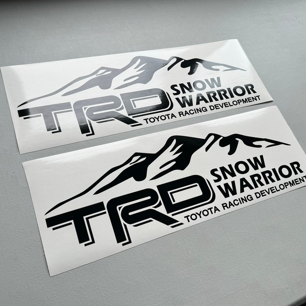 TRD Snow Warrior Toyota Racing Development Tacoma Bed Tailgate Decal Stripe Multi-Color Vinyl Sticker