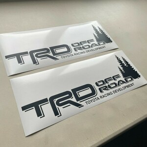 Adesivo in vinile multicolore per portellone posteriore del cassone TRD Offroad Pine Trees Mountain Toyota Racing Development Tacoma