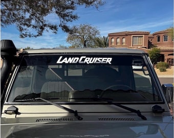 2x Toyota Land Cruiser Stickers met strepen in meerdere kleuren van vinyl