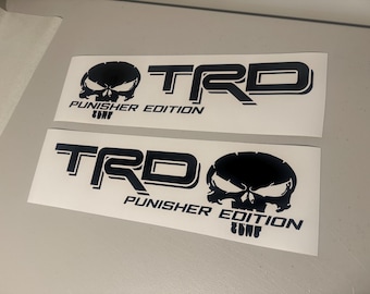 TRD Punisher Edition Toyota Tacoma 4x4 Offroad Toyota Tacoma Bed Tailgate Decal Stripe Multi-Color Vinyl Sticker