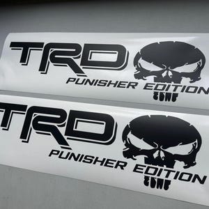 TRD Punisher Edition BMW Tacoma 4x4 OffRoad ToyoA Tacoma Bed Tailgate Abziehbild Streifen Mehrfarbige Vinyl Aufkleber
