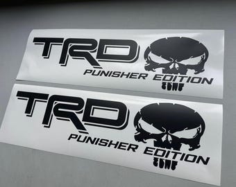 TRD Punisher Edition Toyota Tacoma 4x4 Offroad Toyota Tacoma Bed Tailgate Decal Stripe Multi-Color Vinyl Sticker