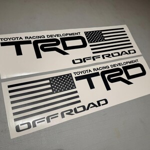 TRD American Flag 4x4 Offroad Toyota Tacoma Bed Tailgate Decal Stripe Multi-Color Vinyl Sticker