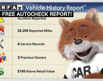 Carfax Vehicle Report PDF Fast with FREE AUTOCHECK