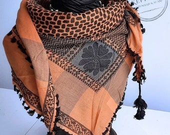 Keffiyeh Shemagh Palestine  Kantha Scarves, indian Shawl, Butterfly Scarf, Solid Color Scarf, Burn Out, Crochet Bandana, isleep Bonnet