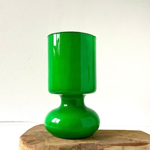 Lámpara de setas IKEA Lykta 90s Vintage lámpara de escritorio de mesa, lámpara de noche retro verde hierba oscura única, decoración ecléctica de la habitación estilo atómico de la era espacial