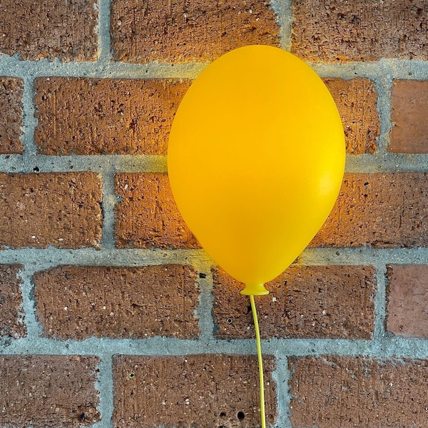 Vintage IKEA lamp Drömminge • Yellow balloon • Plug in wall sconce • Flush mount light • Mood lighting • Ambient light • Cool child lamp