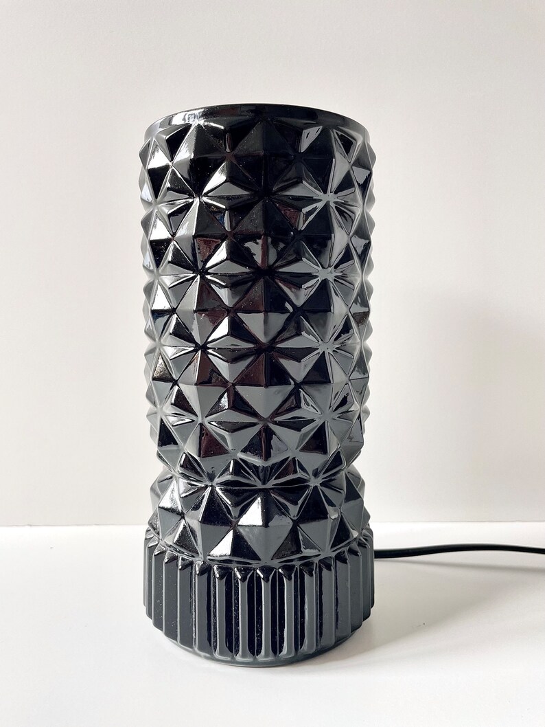 Pair of Art Deco Style Bedside Lamps, Funky 90s Lighting Vintage Ikea