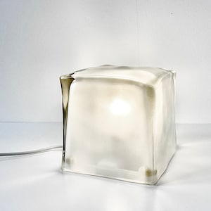 Vintage IKEA Iviken Frosted Glass Table Lamp Iconic - Etsy
