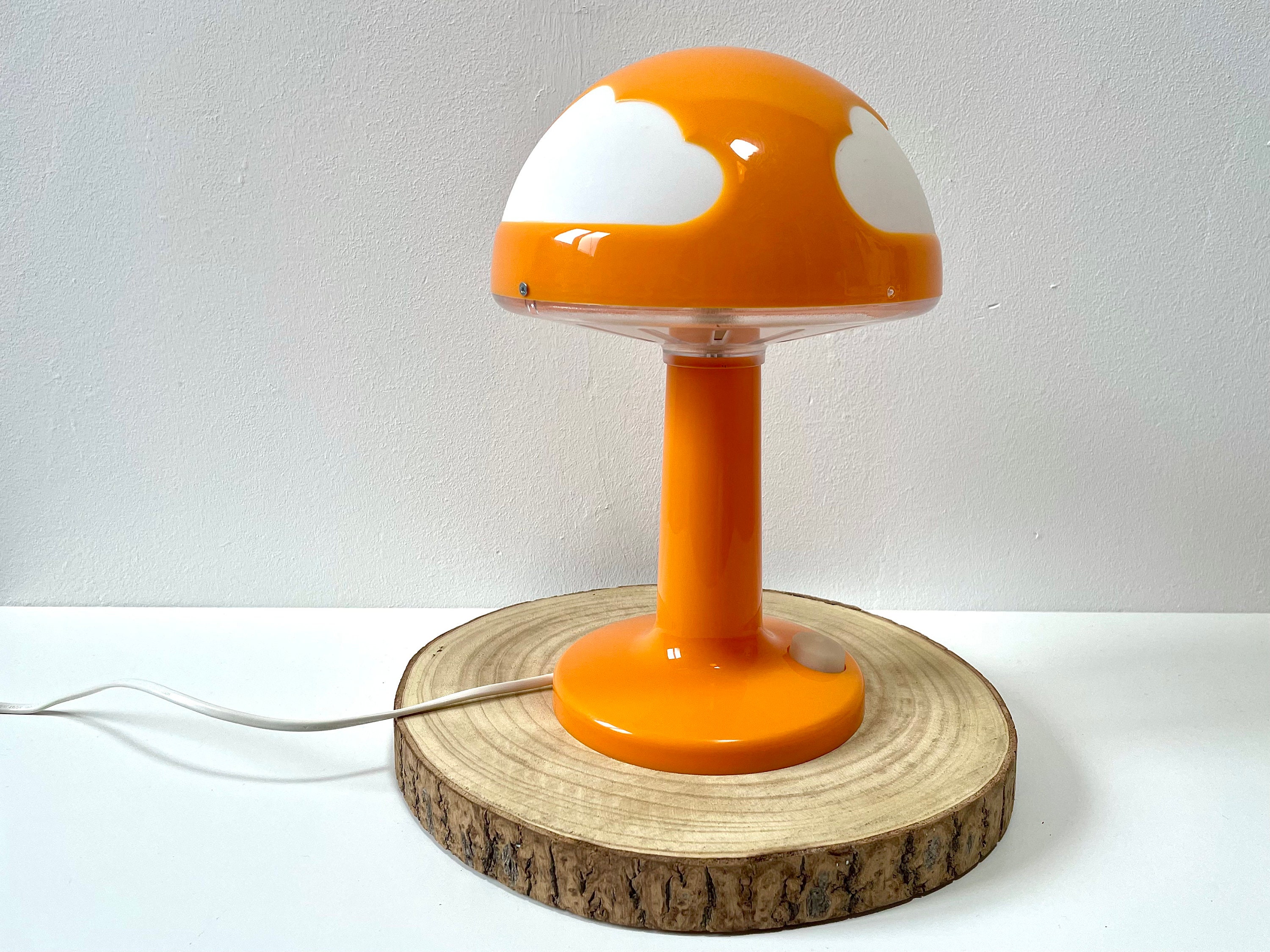 Vintage IKEA Cloud Table Lamp Skojig Orange Mushroom Lamp
