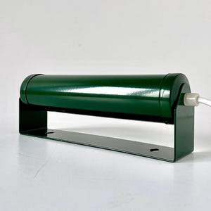 80s Plug In Wall Sconce Vintage Minimalist Bedside Lamp Racing Green Mid Century Modern Nightlight Retro Postmodern Bedroom Ambient Lighting