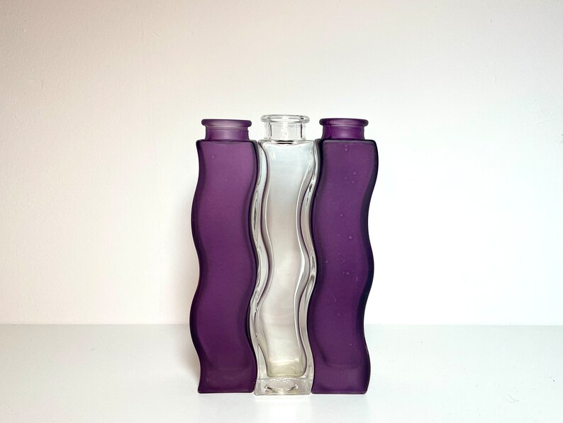 Vintage IKEA Skämt Wavy Glass Vases Set of 5 Postmodern Etsy