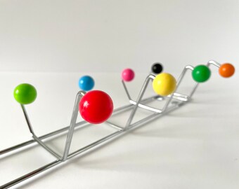 90s XL Sputnik Wall Mounted Coat Rack 12 Hooks 21