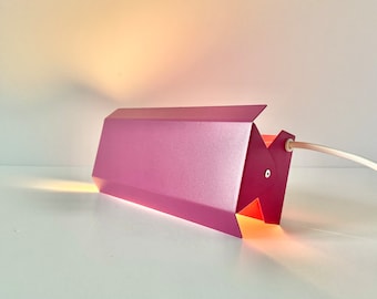 Vintage plug-in wandkandelaar jaren '80 Fuchsia Rose minimalistische bedlamp Retro unieke postmoderne slaapkamer decor, decoratief cadeau cool nachtlampje