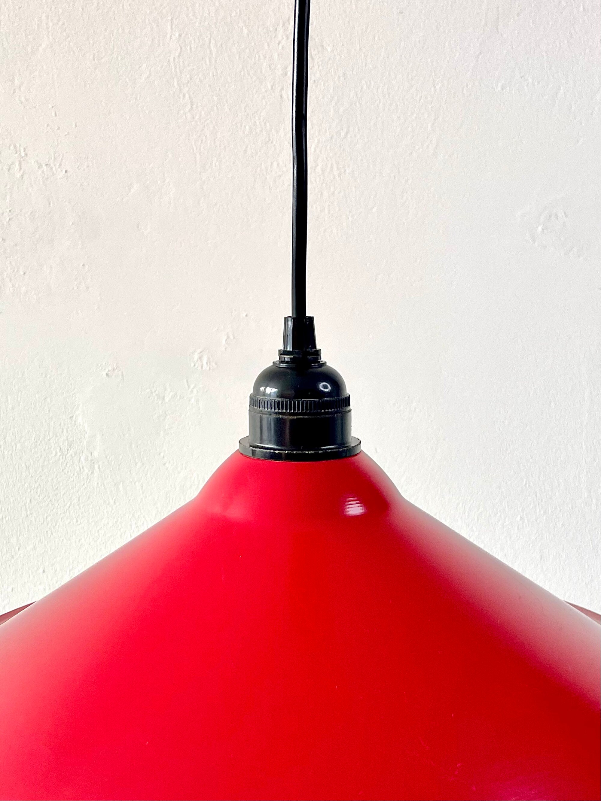 Lampe Suspendue Vintage Verre 30 Cm - Abat-jour Orange Ou Vert, Câble Réglable 1.8m, Base E27